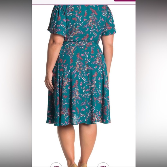 Nanette Lapore belted pin tuck detail midi dress plus size 22W - Picture 8 of 9